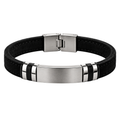 Black Suede & Stainless Steel Bracelet | Norvell Brane