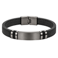 Charcoal Suede & Gunmetal Steel Bracelet | Norvell Brane