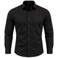 Black Tailored Premium Cotton Dress Shirt | Norvell Brane